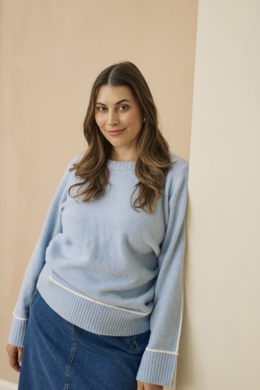 Kaffe Curve Leni Denim Skirt Blue - Kjolar - 