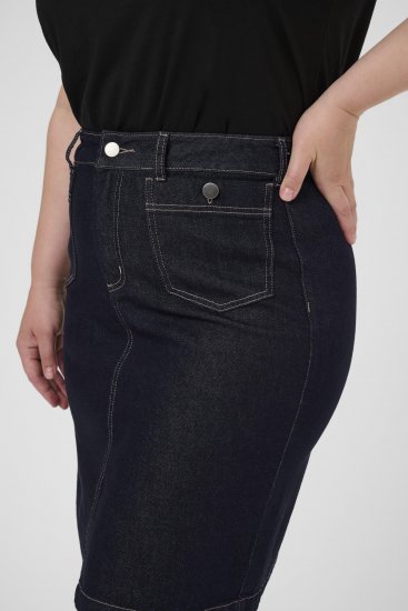 Kaffe Curve Roria Denim Skirt Dark Blue - Kjolar - 