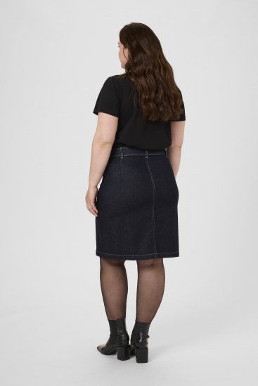 Kaffe Curve Roria Denim Skirt Dark Blue - Kjolar - 