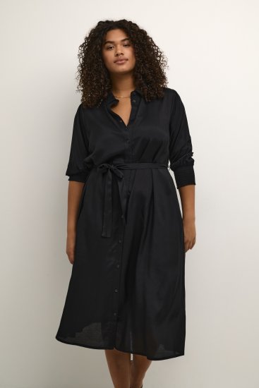 Kaffe Curve Emina Oline Klänning Svart - Klänningar - 