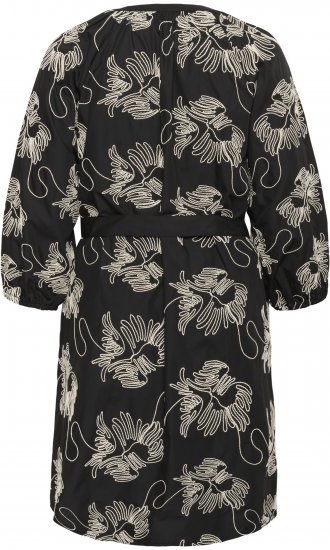 Kaffe Curve Kimmie Dress Black Chalk Embroidery - Midiklänningar - 