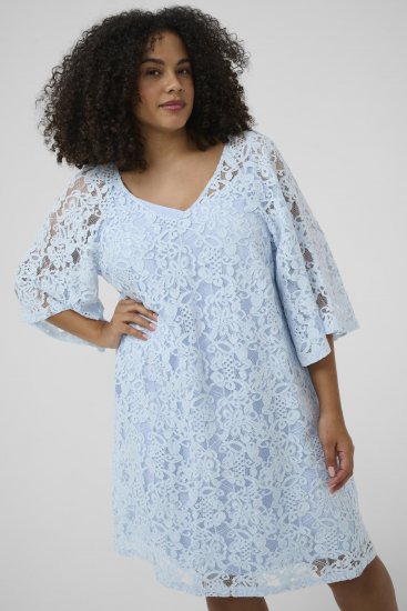 Kaffe Curve Lucy Dress Nantucket Breeze Blue - Midiklänningar - 