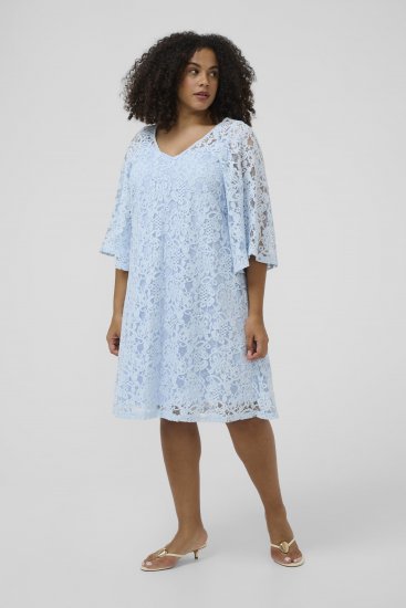 Kaffe Curve Lucy Dress Nantucket Breeze Blue - Midiklänningar - 