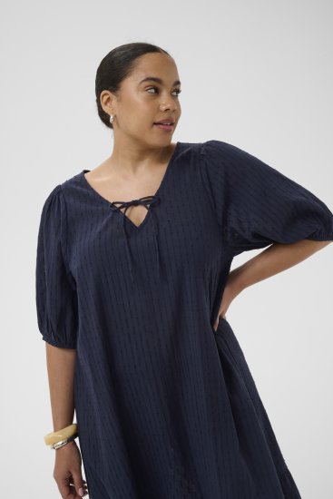 Kaffe Curve Thea Dress Midnight Marine - Maxiklänningar - 