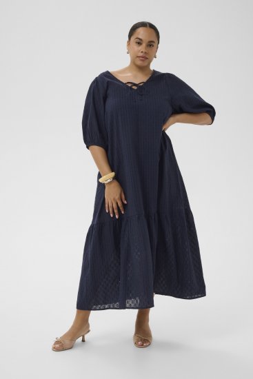 Kaffe Curve Thea Dress Midnight Marine - Maxiklänningar - 