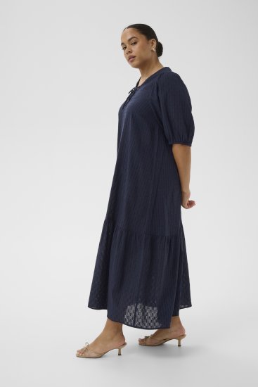 Kaffe Curve Thea Dress Midnight Marine - Maxiklänningar - 