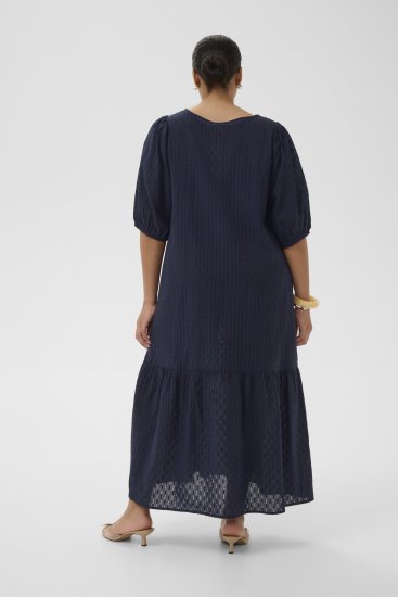 Kaffe Curve Thea Dress Midnight Marine - Maxiklänningar - 