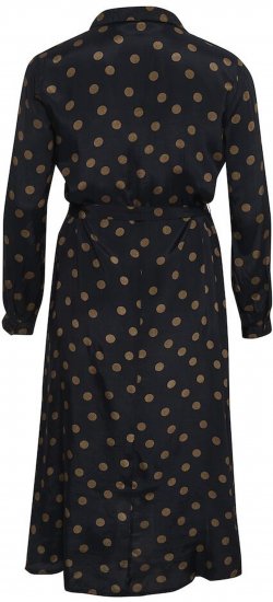 Kaffe Curve Olivia Klänning Svart med Bruna Prickar - Klänningar - 