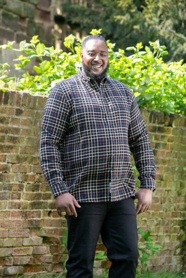 D555 Destin Checked Long Sleeve Shirt Black/Tan Check - Skjortor med lång ärm - 