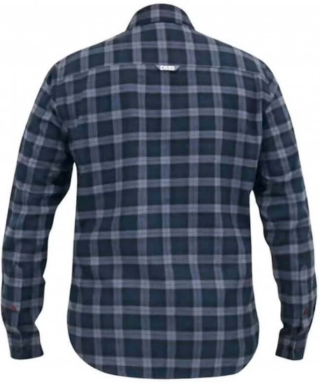 D555 Luton Checked Flanell Shirt Navy - Skjortor - Stora skjortor - 2XL-8XL