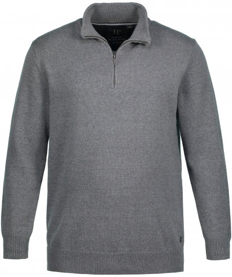 JP1880 Sweater Quarter Zipper Grey - Tröjor & hoodies - Stora hoodies & tröjor - 2XL-14XL