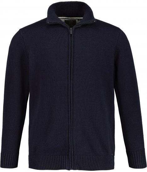 JP1880 Cardigan Knitted with Zipper Navy - Tröjor & hoodies - Stora hoodies & tröjor - 2XL-14XL