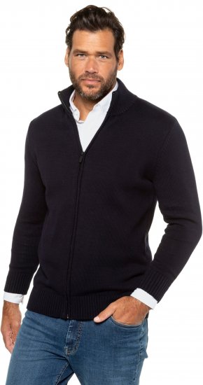 JP1880 Cardigan Knitted with Zipper Navy - Tröjor & hoodies - Stora hoodies & tröjor - 2XL-14XL