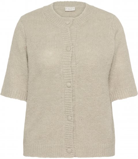 Kaffe Curve Emilia Cardigan Feather Grey Melange - Koftor - 