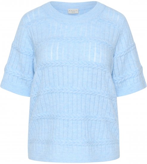Kaffe Curve Minia Pullover Powder Blue Melange - Stickade tröjor - 