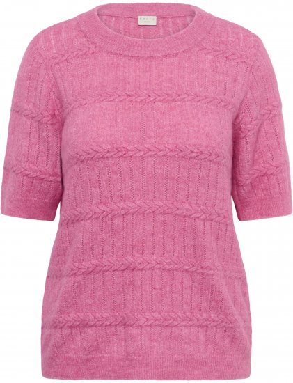 Kaffe Curve Minia Pullover Pink Power Melange - Stickade tröjor - 