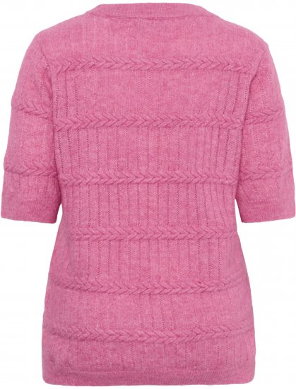 Kaffe Curve Minia Pullover Pink Power Melange - Stickade tröjor - 