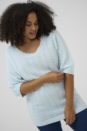 Kaffe Curve Lotia Pullover Nantucket Breeze Blue - Stickade tröjor - 