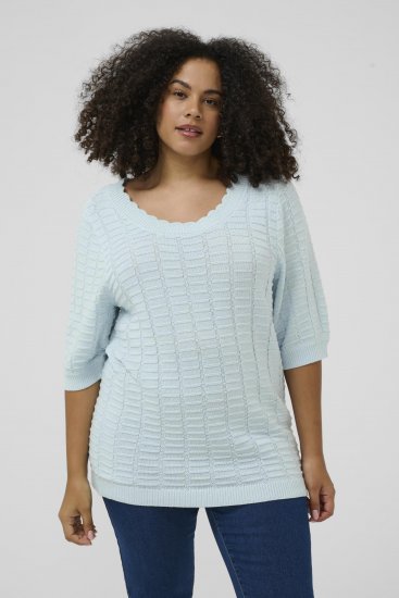 Kaffe Curve Lotia Pullover Nantucket Breeze Blue - Stickade tröjor - 