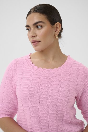 Kaffe Curve Lotia Pullover Pink Frosting - Stickade tröjor - 