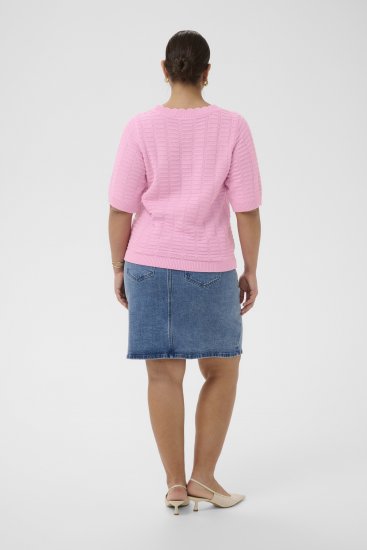 Kaffe Curve Lotia Pullover Pink Frosting - Stickade tröjor - 