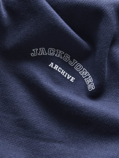 Jack & Jones College Logo Hoodie Navy - Tröjor & hoodies - Stora hoodies & tröjor - 2XL-14XL