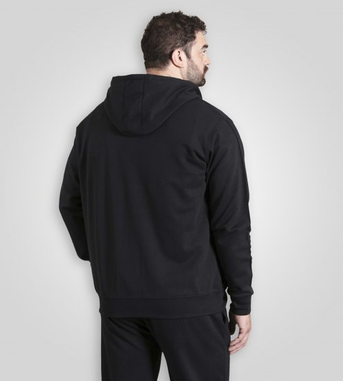 Duke Kenilworth Pin Tuck Sleeves Zip Through Hoodie Dark Navy TALL - TALL tröjor - 