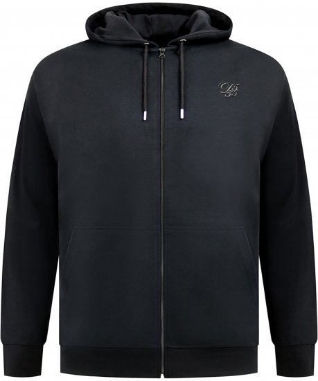 Duke Kenilworth Pin Tuck Sleeves Zip Through Hoodie Dark Navy TALL - TALL tröjor - 