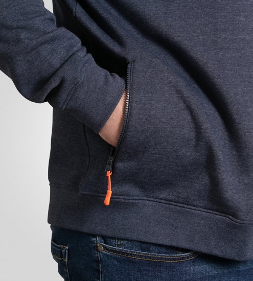 D555 Mansfield Hoodie with Zipper Navy - Tröjor & hoodies - Stora hoodies & tröjor - 2XL-14XL