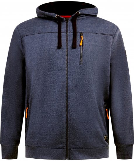 D555 Mansfield Hoodie with Zipper Navy - Tröjor & hoodies - Stora hoodies & tröjor - 2XL-14XL