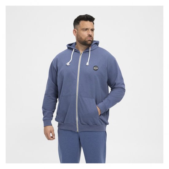 North Latitude Cardigan Hoodie Blue - Tröjor & hoodies - Stora hoodies & tröjor - 2XL-14XL