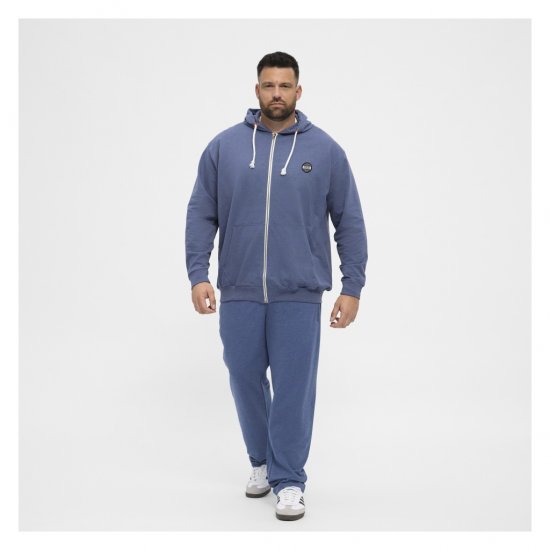 North Latitude Cardigan Hoodie Blue - Tröjor & hoodies - Stora hoodies & tröjor - 2XL-14XL