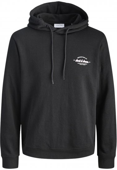 Jack & Jones Brandon Hoodie Black - Tröjor & hoodies - Stora hoodies & tröjor - 2XL-14XL
