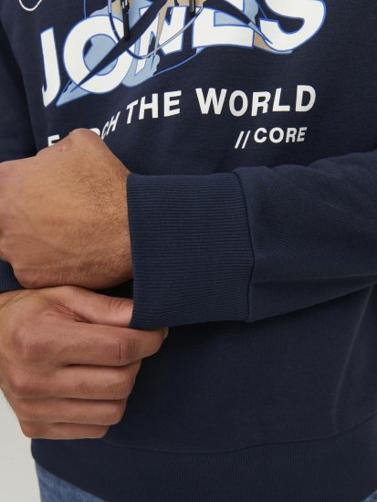 Jack & Jones Hunt Hoodie Navy - Tröjor & hoodies - Stora hoodies & tröjor - 2XL-14XL