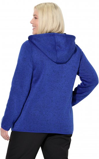 Ulla Popken Sweater Knit Fleece Hoodie Capri Blue - Collegetröjor & hoodies - 