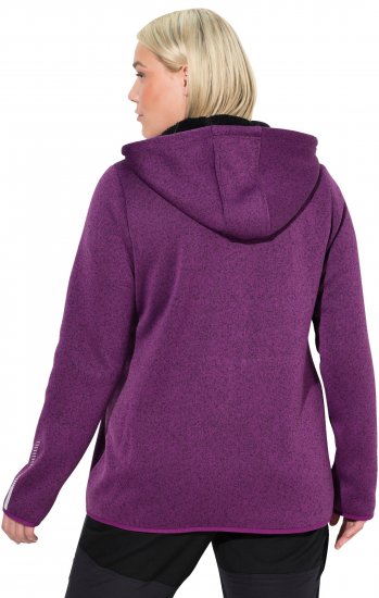 Ulla Popken Sweater Knit Fleece Hoodie Aubergine - Collegetröjor & hoodies - 