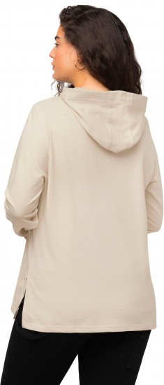 Ulla Popken REBEL LOVE Long Sleeve Graphic Hoodie Vanilla - Collegetröjor & hoodies - 