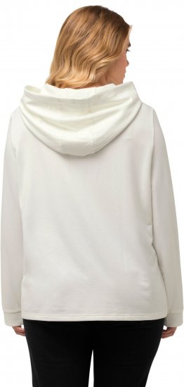 Ulla Popken City Name Graphic Hoodie Off-White - Collegetröjor & hoodies - 