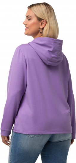 Ulla Popken City Name Graphic Hoodie Light Purple - Collegetröjor & hoodies - 