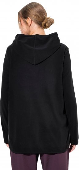 Ulla Popken Fleece Sweatshirt Hoodie Black - Collegetröjor & hoodies - 