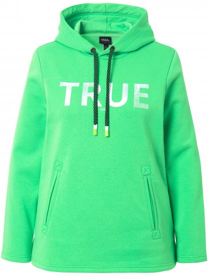 Ulla Popken TRUE Lettering Hoodie Mint Green - Collegetröjor & hoodies - 