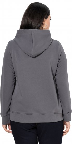 Ulla Popken Relaxed Fit Long Sleeve Hoodie Graphite Grey - Collegetröjor & hoodies - 