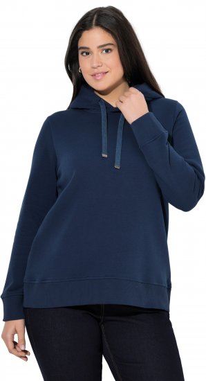 Ulla Popken Relaxed Fit Long Sleeve Hoodie Navy - Collegetröjor & hoodies - 