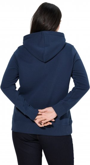 Ulla Popken Relaxed Fit Long Sleeve Hoodie Navy - Collegetröjor & hoodies - 