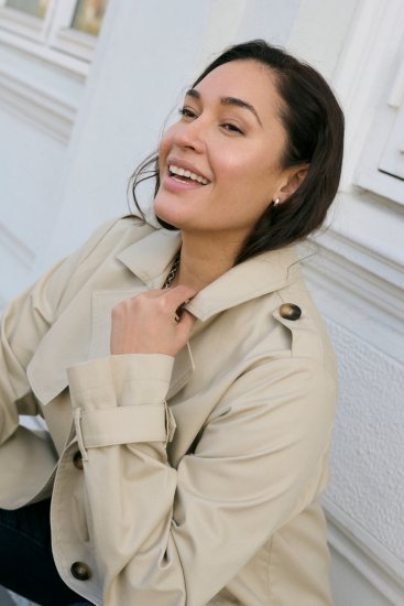 Kaffe Curve Tricia Jacka Fjädergrå - Jackor & Kappor - 