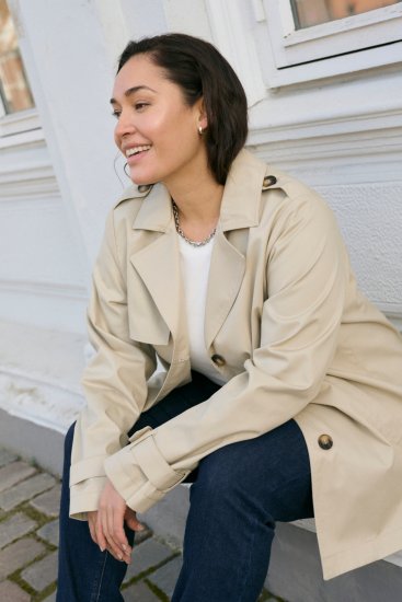 Kaffe Curve Tricia Jacka Fjädergrå - Jackor & Kappor - 