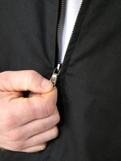 D555 Kent Elastic Rib Hem & Cuffs Harrington Jacket Black - Jackor - Stora jackor - 2XL-12XL