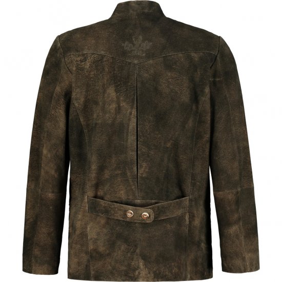 JP1880 Jacket Goat Suede Traditional Mahogany Brown - Trachten & Oktoberfest - Oktoberfestkläder i stora storlekar (Trachten)