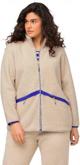 Ulla Popken Teddy Fleece Jacket Vanilla - Jackor - 