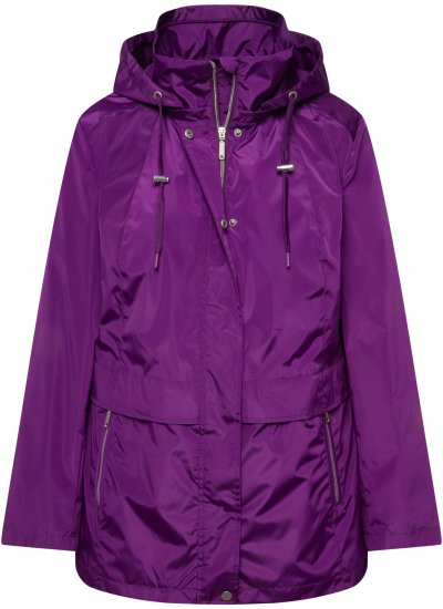 Ulla Popken HYPRAR Water-Repellent Windbreaker Dark Purple - Jackor - 